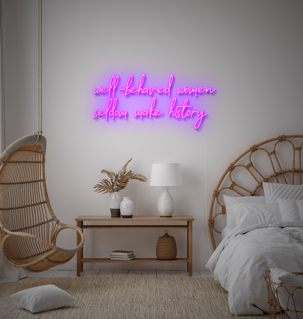CCPARTON "Well-Behaved Women Rarely Make History" Vintage Aluminum Sign - 8x12 Inch Feminist Wall Art For Home, Cafe